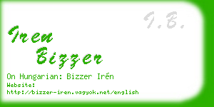 iren bizzer business card