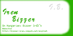 iren bizzer business card